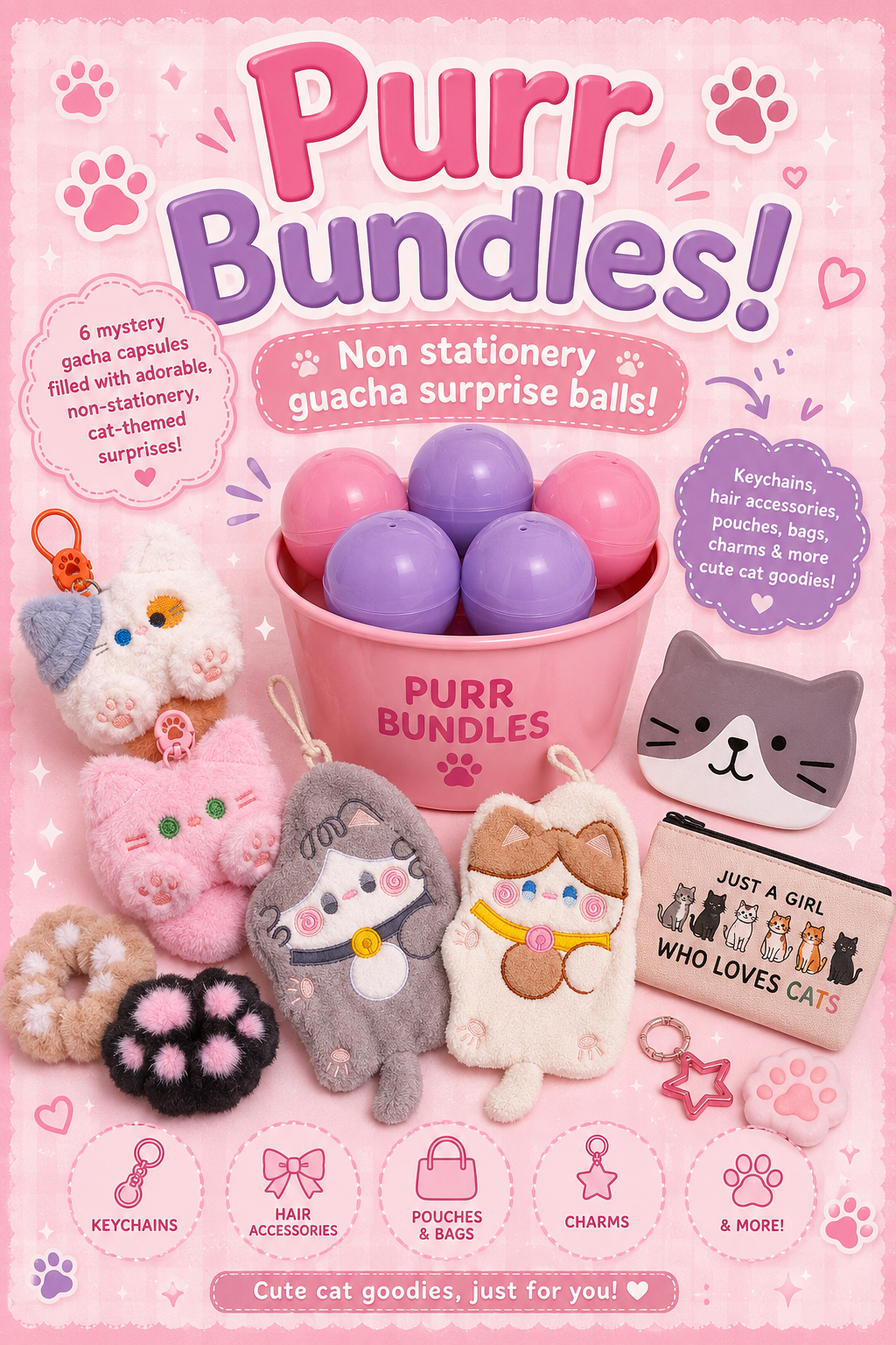 Purr Bundle 6 Mystery Gacha Balls